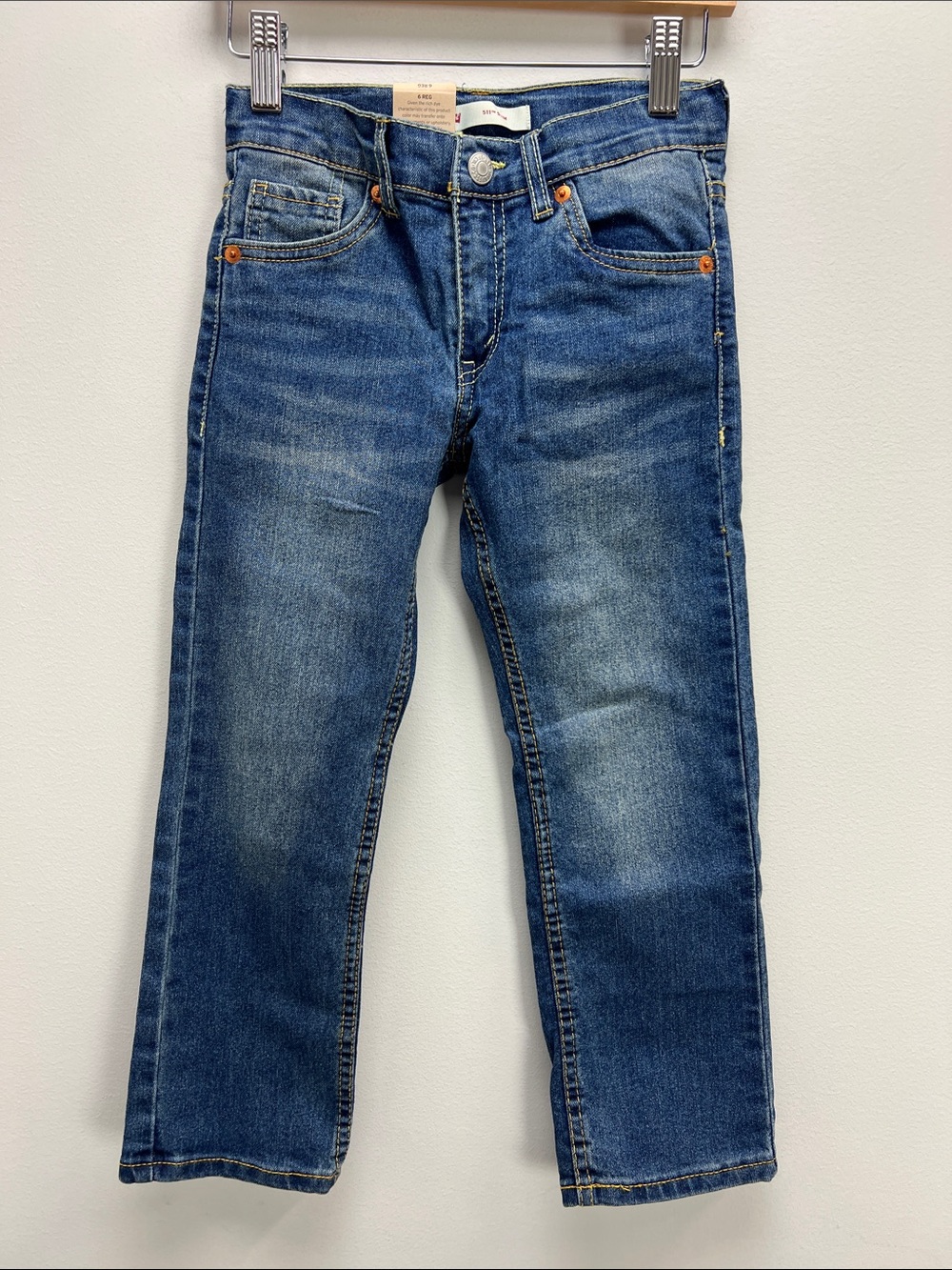 Levi’s 511 Slim Boys Size 6 Adjustable Waist Stretch Classic New